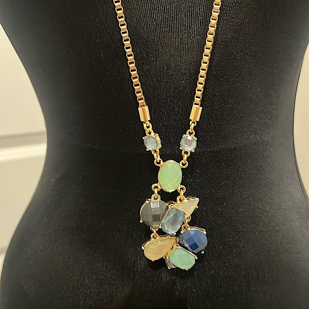 Beautiful Jade and Blue stone necklace